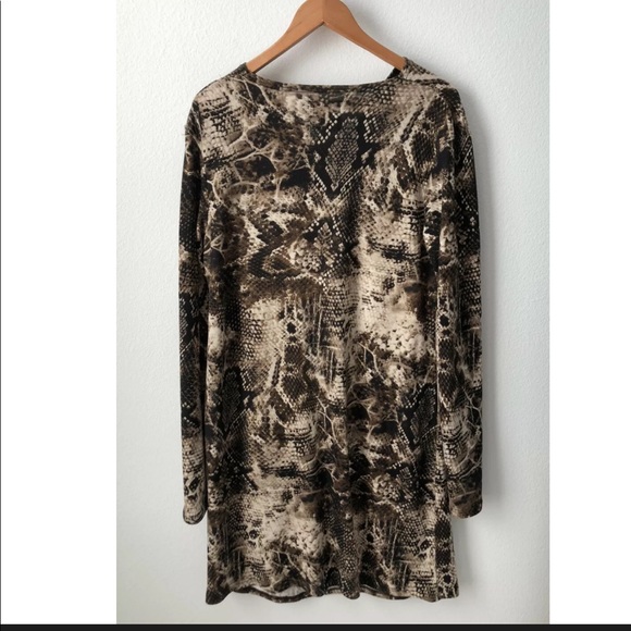 Double D Ranch Animal Print Drape Neck Sweater Dress ~Size L~ - Picture 3 of 6